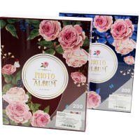 Фотоальбом 200 фото 10*15см "Цветы" 26,5х21х5,5см 2 вида MX2-408