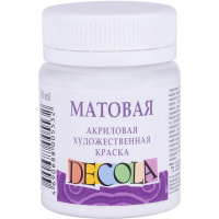 Краска акриловая 50мл белая матовая Декола 14328104
