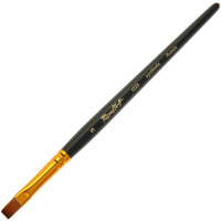 Кисть синтетика под колонок плоская №8 короткая ручка 1S25-8