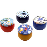 Шкатулка метал."Коробка круг" 7х7х5см О3563