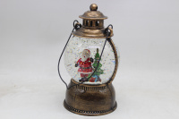 Сувенир "Фонарь. Дед Мороз с ёлкой" 20х11см (свет, музыка) SK4986