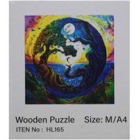 Пазл 14х12,5см дерево M "Деревья на закате" HL165/11338-24