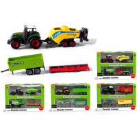 Трактор "Сельхозтехника" с прицепами 3шт., металл/пластик 7см, ассорти 6663