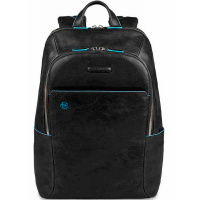 Рюкзак "Blue Square 27,5х39х15см, 2 отделения, 3 кармана, черный, натуральная кожа CA3214B2/N