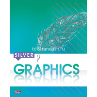 Тетрадь А5 48л клетка "Graphics!" на скобе 3D фольга матовая ламинация 5 дизайнов 055071 от магазина "Карандаш"
