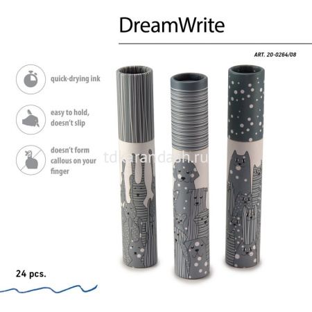 Ручка шариковая "DreamWrite. Animals. Pattern" 0,7мм синяя, в футляре, 3 вида 20-0264/08 от магазина "Карандаш"
