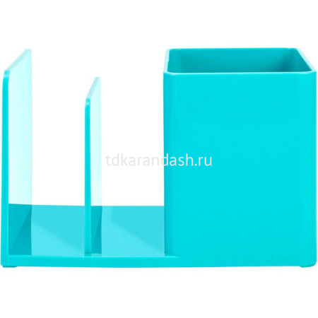 Подставка-органайзер "Nusign" 12х15,5х9,5см 4 отделения, пластик, голубой ENS950blue от магазина "Карандаш"