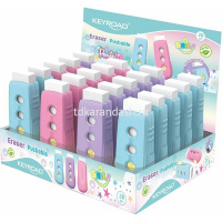 Ластик "Pastel" 60х20х10мм выдвижной, 4 цвета корпуса KR972416 от магазина "Карандаш"