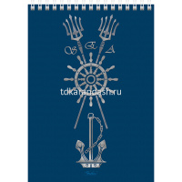 Блокнот А5 80л "SEA" без линовки на спирали, 3D фольга, матовая ламинация, 2 дизайна 055069 от магазина "Карандаш"