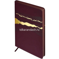 Ежедневник недатированный А5 "Escalada" 240стр., бордовый, искусственная кожа "Софт-тач" 3D фольга от магазина "Карандаш"