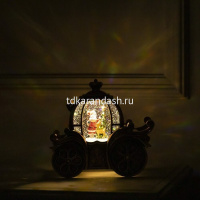 Сувенир "Фонарь. Карета. Дед Мороз/Снеговик" 19,5см (USB, свет, музыка) YJ-2260A от магазина "Карандаш"