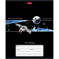 Тетрадь А5 18л клетка "Dino Space" на скобе тиснение 5 дизайнов 18Т5тВ1/094867 от магазина "Карандаш"