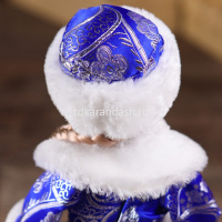 Снегурочка 30см в синей шубе с поясом (звук) Т-5555 от магазина "Карандаш"