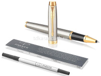 Ручка РЧ "Parker IM Core Brushed Metal GT" F черная 1931663 от магазина "Карандаш"