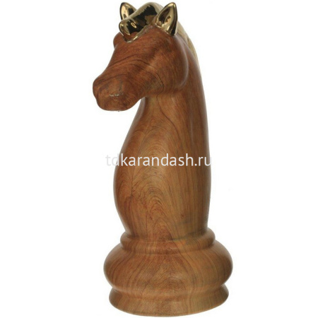 Фигурка декоративная "Шахматный конь" коричневый 16х13х28см керамика 758849