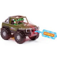 Машина военная "Джип Сафари" в сетке, пластик 23,5х14,5х13,2см 47038 от магазина "Карандаш"