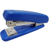 Степлер №24/6,26/6 25л глубина 45мм со скобами, пластик, синий E0306
