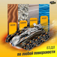 Машина р/у "Перевертыш" 19х16х5см с аккумулятором, пластик (свет, звук, пар, поворот 360 градусов) от магазина "Карандаш"