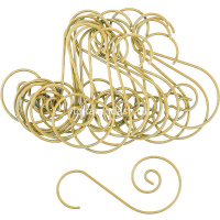 Набор металлических крючков 5х2,5см 20шт. для ёлочных украшений, золотистые НУ-6174 от магазина "Карандаш"