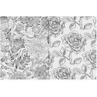 Арт-раскраска "Цветы" А5 (148х210мм) 32л склейка, лак Р-9462 от магазина "Карандаш"