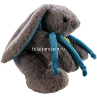 Кролик 38см темно-серый/голубой AT365312 от магазина "Карандаш"