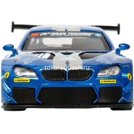 Машина "BMW M6" синий, инерционная, металл 17,5см (свет, звук, откр.двери) JB1251212 от магазина "Карандаш"