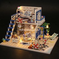 Конструктор "Румбокс. Кукольный домик" 19х15х13см 2 этажа (пластик, дерево, свет) SG2293 от магазина "Карандаш"