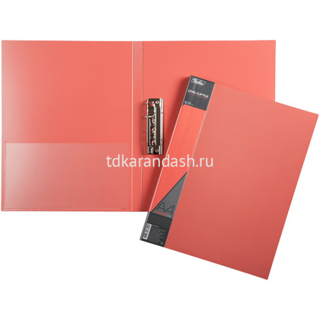 Папка с боковым прижимом "Standard" А4 пластик 0,70мм с внутренним карманом красная AC4_00115/038495