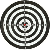 Дартс игольчатый d=36см, черный (6 дротиков) XJ2443 от магазина "Карандаш"