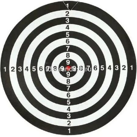 Дартс игольчатый d=36см, черный (6 дротиков) XJ2443 от магазина "Карандаш"