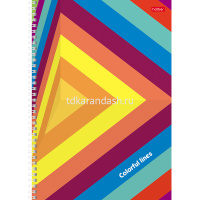 Тетрадь А4 80л клетка "Colorful line" на спирали 4 дизайна 80Т4В3гр/057371 от магазина "Карандаш"