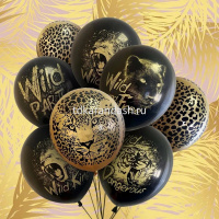 Шар воздушный 30см(12") Wild Party BLACK&GOLD ассорти 6073275 от магазина "Карандаш"