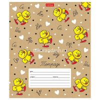 Тетрадь А5 12л линия "Забавные зверушки" на скобе 5 дизайнов 080062 от магазина "Карандаш"