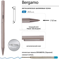 Ручка шариковая "Bergamo" 0,7мм синяя, автомат, металлический корпус сталь 20-0351 от магазина "Карандаш"