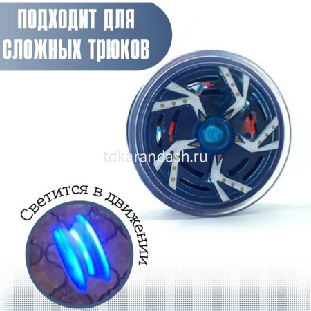 Игрушка "Йо-Йо Молния" 6см, пластик, металл, светится Y11944-24 от магазина "Карандаш"