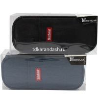 Пенал "Yescholar" 22х10х5,5см, овальный, 1 отделение, откидная планка, 1 карман, текстиль, 3 цвета от магазина "Карандаш"