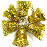 Набор ёлочных украшений 6шт "Колокол" 7см золото 424/AE010-038 от магазина "Карандаш"