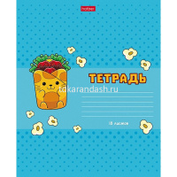 Тетрадь А5 18л линия "Cats-Fast food" на скобе тиснение 5 дизайнов 18Т5В2/074821 от магазина "Карандаш"
