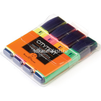 Набор маркеров текстовыделителей "CityText" 4шт, клиновидный наконечник,толщина линии 1-5 мм 22-0040 от магазина "Карандаш"