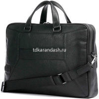 Сумка для ноутбука "Rhino" 30х44х11см, 2 отделения, черная, натуральная кожа CA6245W118/N от магазина "Карандаш"