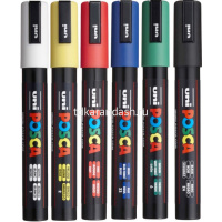 Набор маркеров перманентных "POSCA" стандартные цвета, 6шт, пулевид. наконечник, толщина линии 2,5мм от магазина "Карандаш"