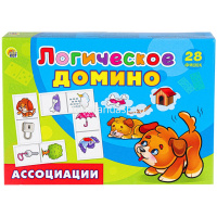 Домино "Ассоциации" пластик (28 деталей 7х3,5см) ИД-5425 от магазина "Карандаш"
