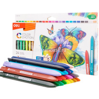 Мелки пластиковые 24 цвета "Color Emotion" трехгранные EC20020 от магазина "Карандаш"