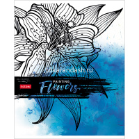 Тетрадь А5 48л клетка "Танец лепестков" на скобе 3D лак матовая ламинация 5 дизайнов 062736 от магазина "Карандаш"