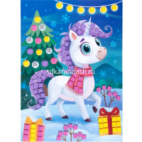 Аппликация из фетра "Лошадка" 18х25см на картонной основе 200 элементов, 4 цвета 05809 от магазина "Карандаш"