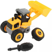 Конструктор "Погрузчик фронтальный" 18х9х10см с отверткой 2084195/998-1A от магазина "Карандаш"