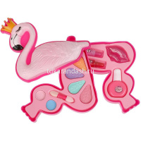 Косметика для девочек "Фламинго" (тени для век, помада, лак, блеск для губ, аппликатор) 10389D-UNI-M от магазина "Карандаш"