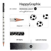 Карандаш чернографитный "Happy Graphix. Футбольные мячи" НВ 21-0030/28 от магазина "Карандаш"