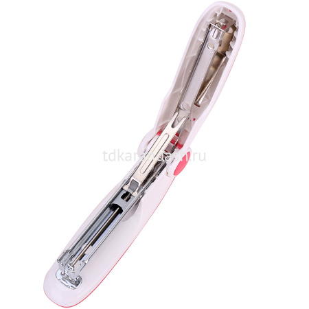 Степлер №10 15л глубина 50мм розовый/белый E0228 от магазина "Карандаш"