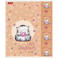 Тетрадь А5 18л клетка "Приключения кота Пирожка" на скобе 5 дизайнов 18Т5В1/067615 от магазина "Карандаш"